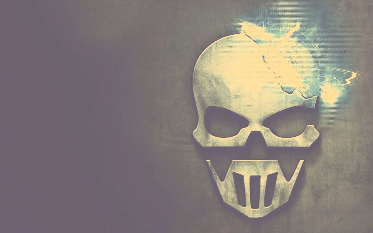 Контур стального черепа обои