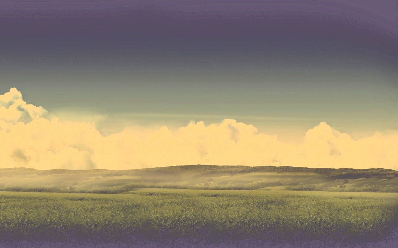 Облака у самой земли обои