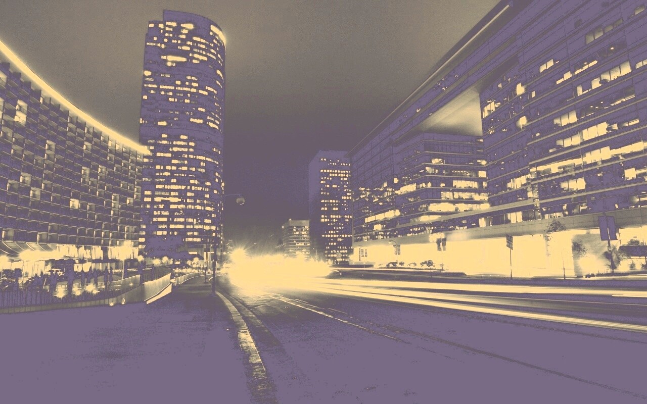 Ночные огни мегаполиса обои