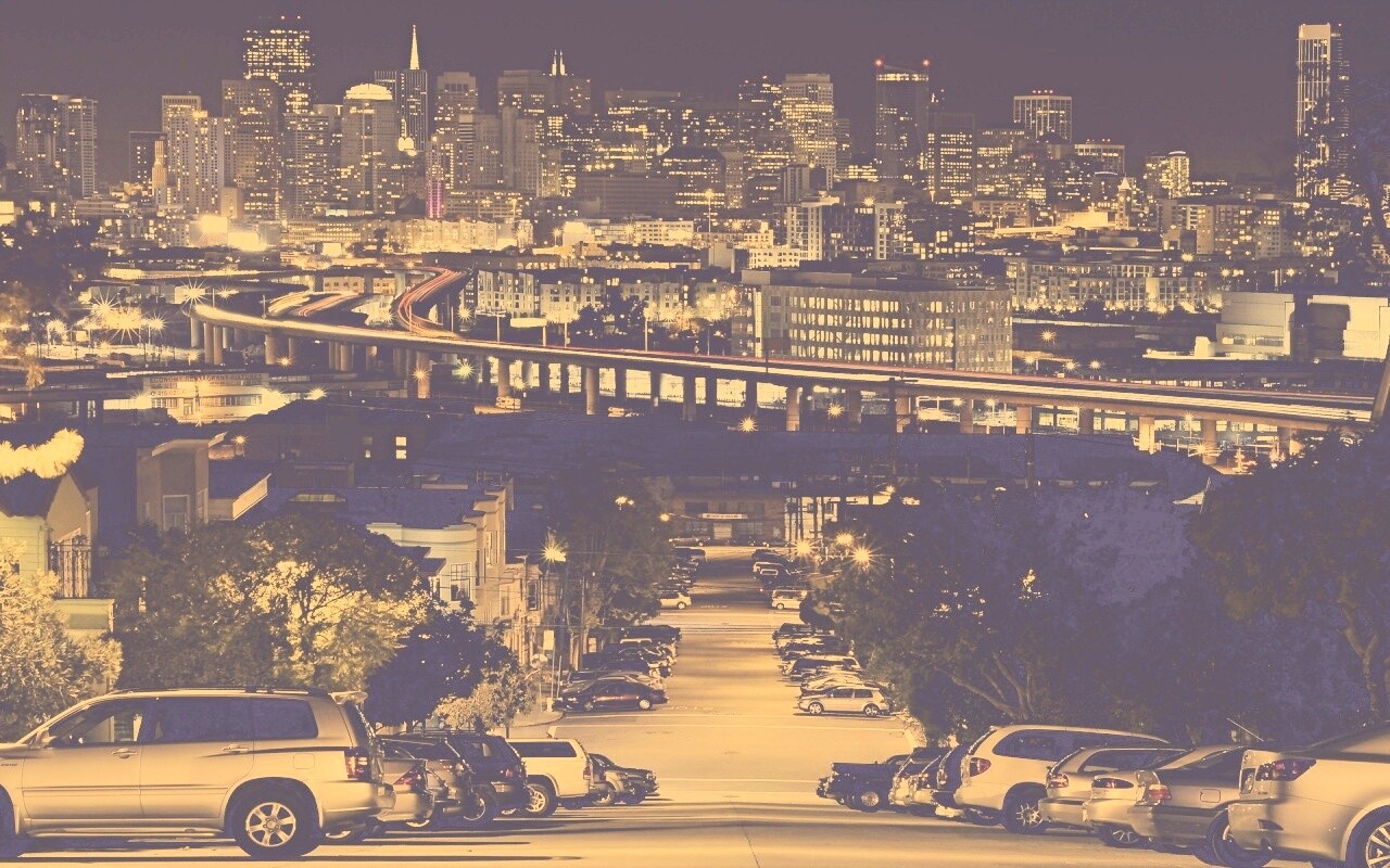 Вечерний город обои