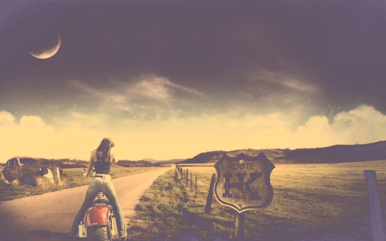 Путешествие на мотоцикле обои