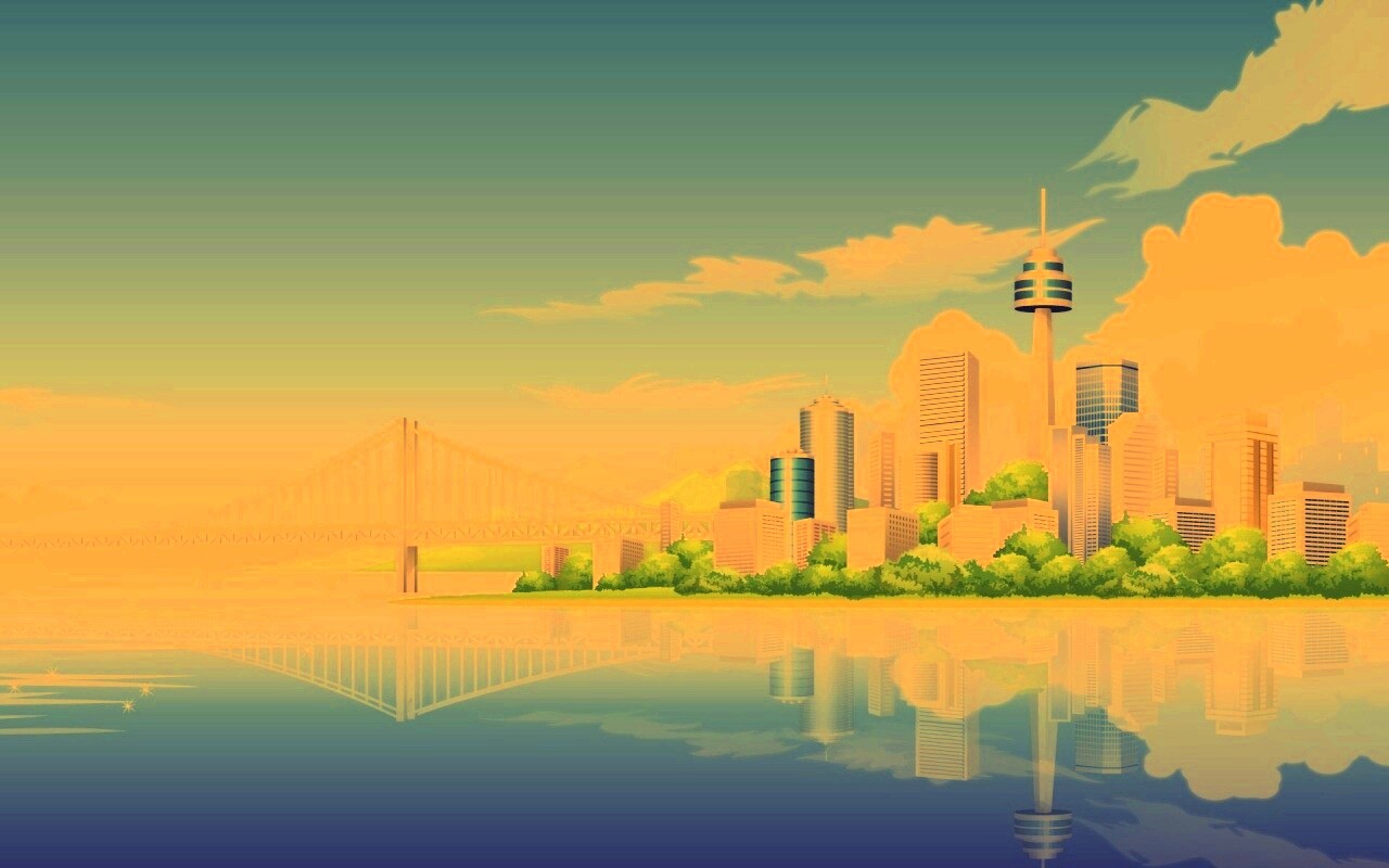 Рисунок города обои