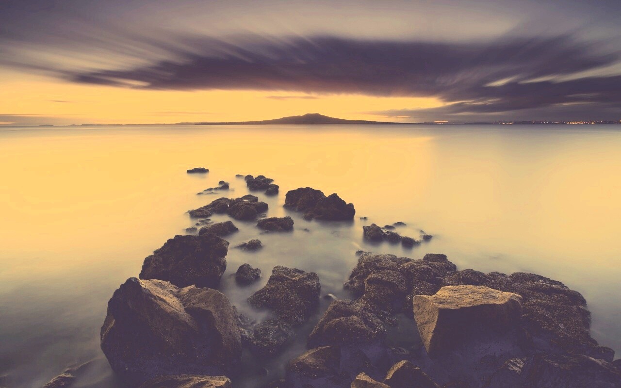 Озеро в тумане обои