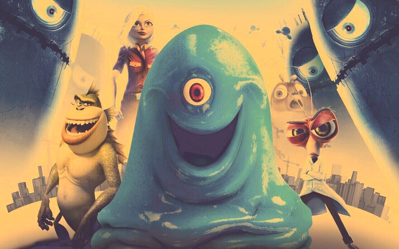 Монстры против пришельцев обои