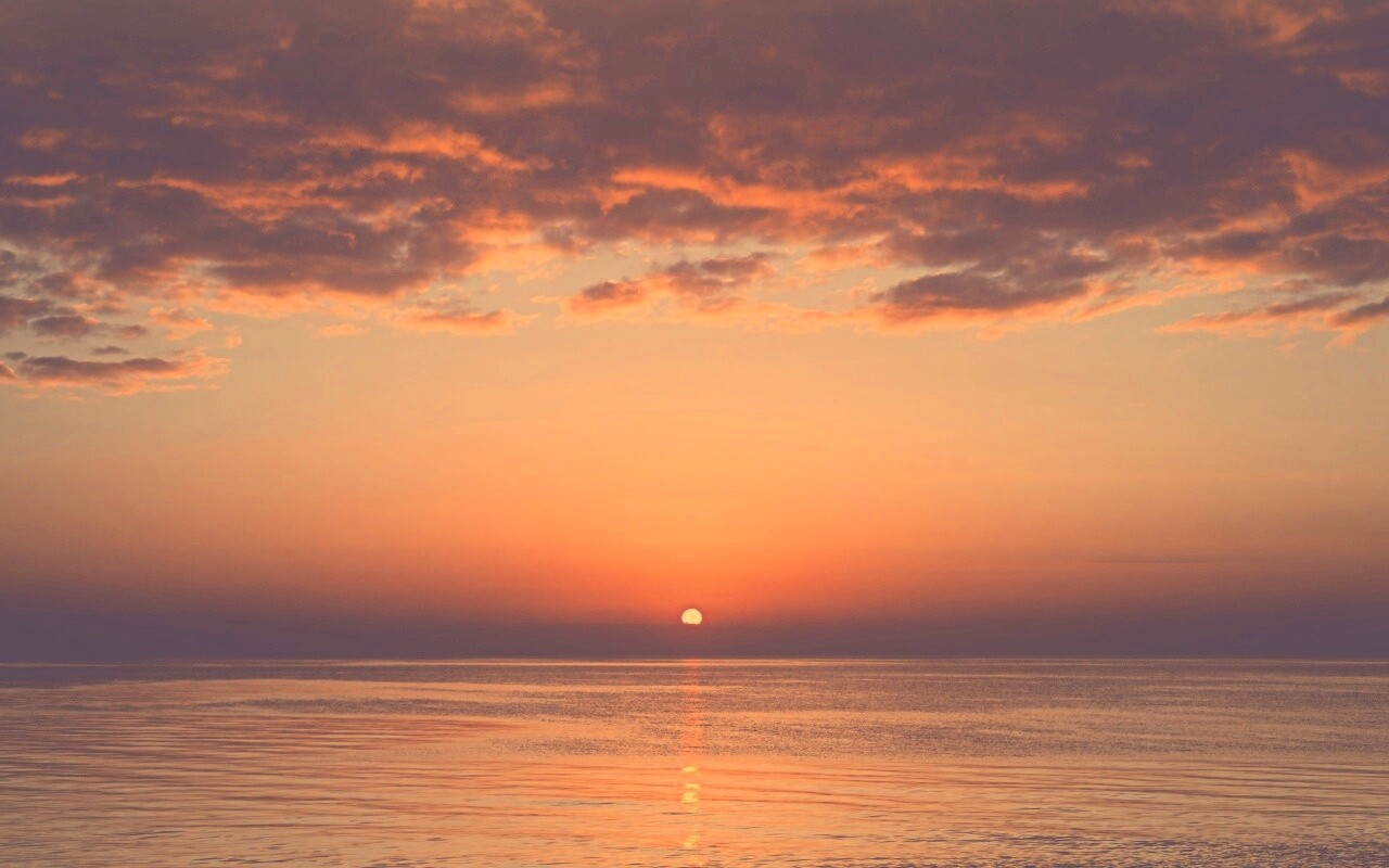 Багровый закат обои