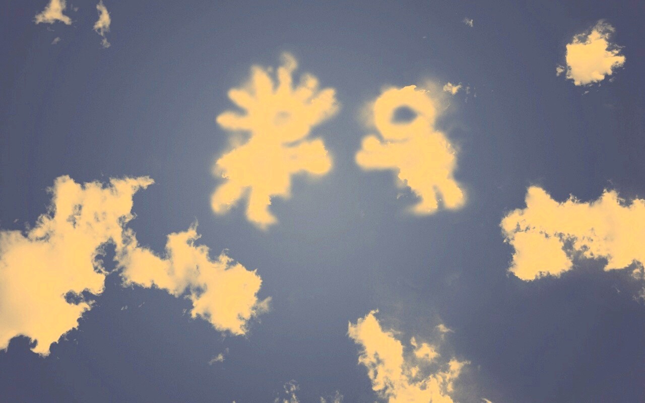 Фигуры из облакоа обои