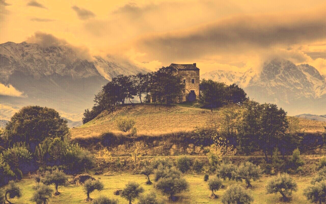 Горный пейзаж обои