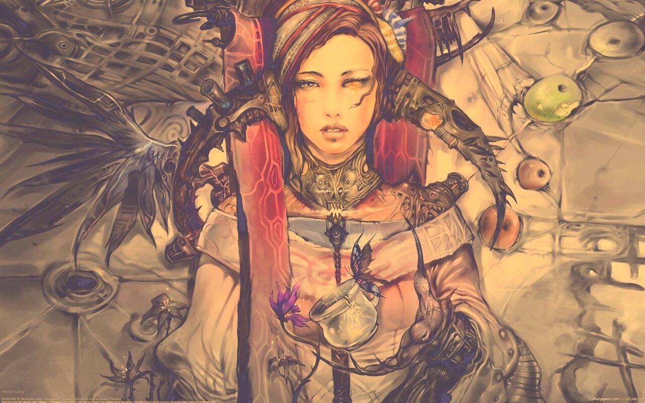 Странная девушка обои