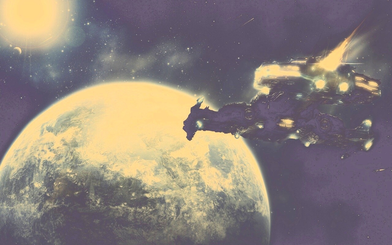 Hyperion летит к земле обои