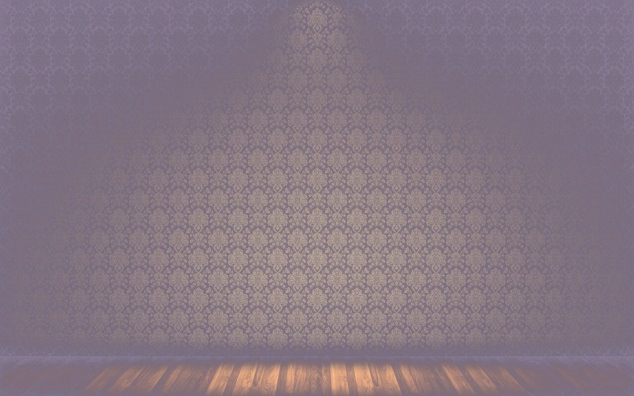 Комната с узорными обоями обои