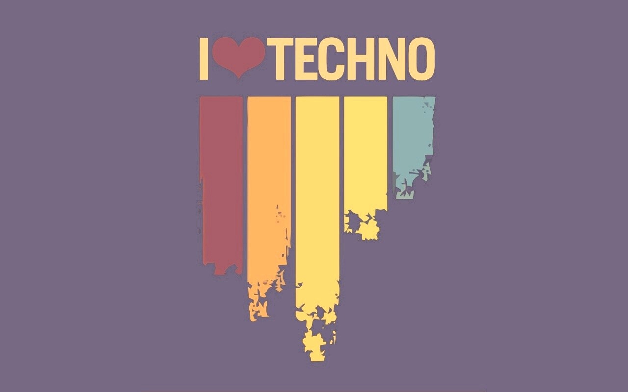 Я люблю техно обои