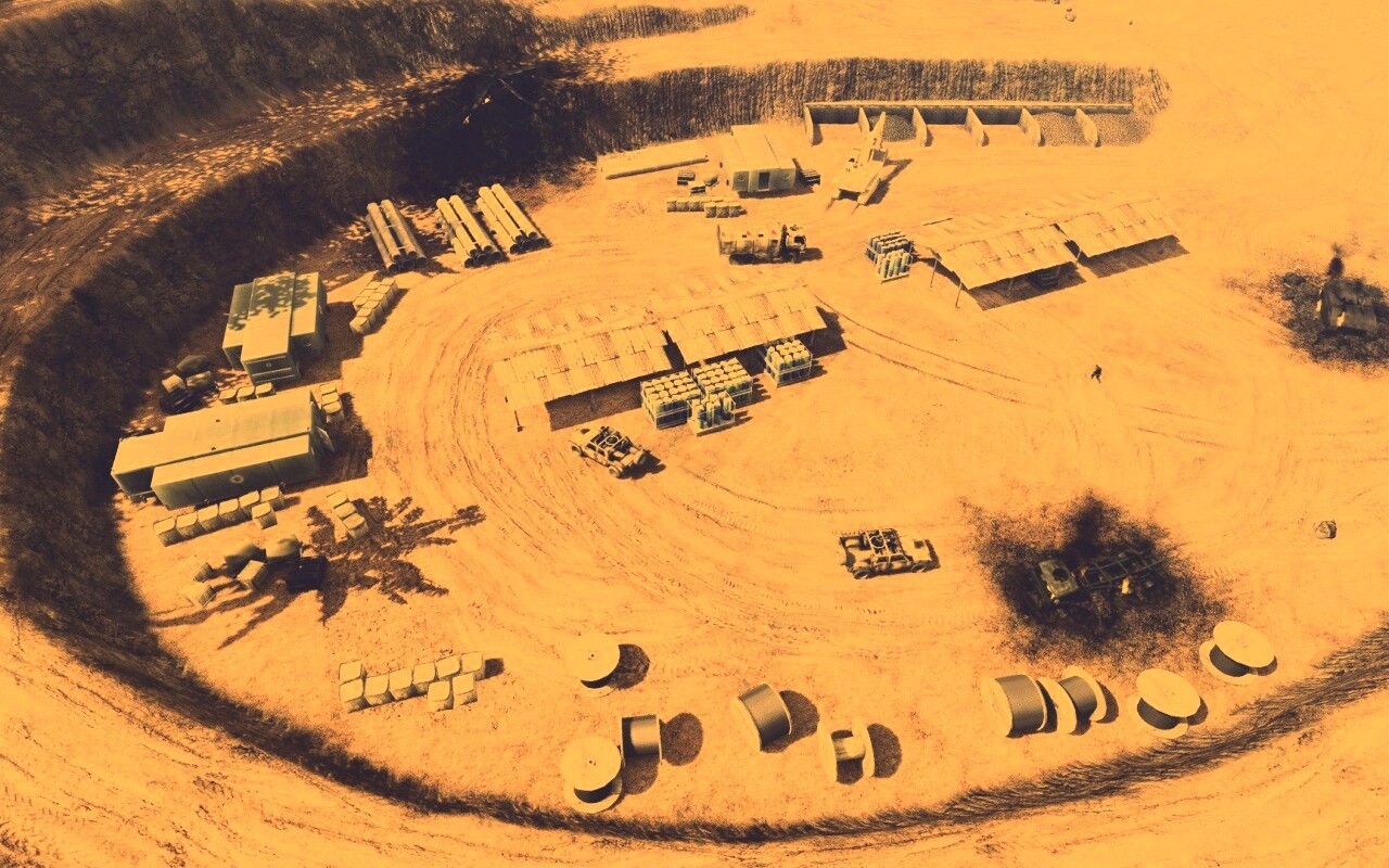 Вид на карьер из Crysis обои