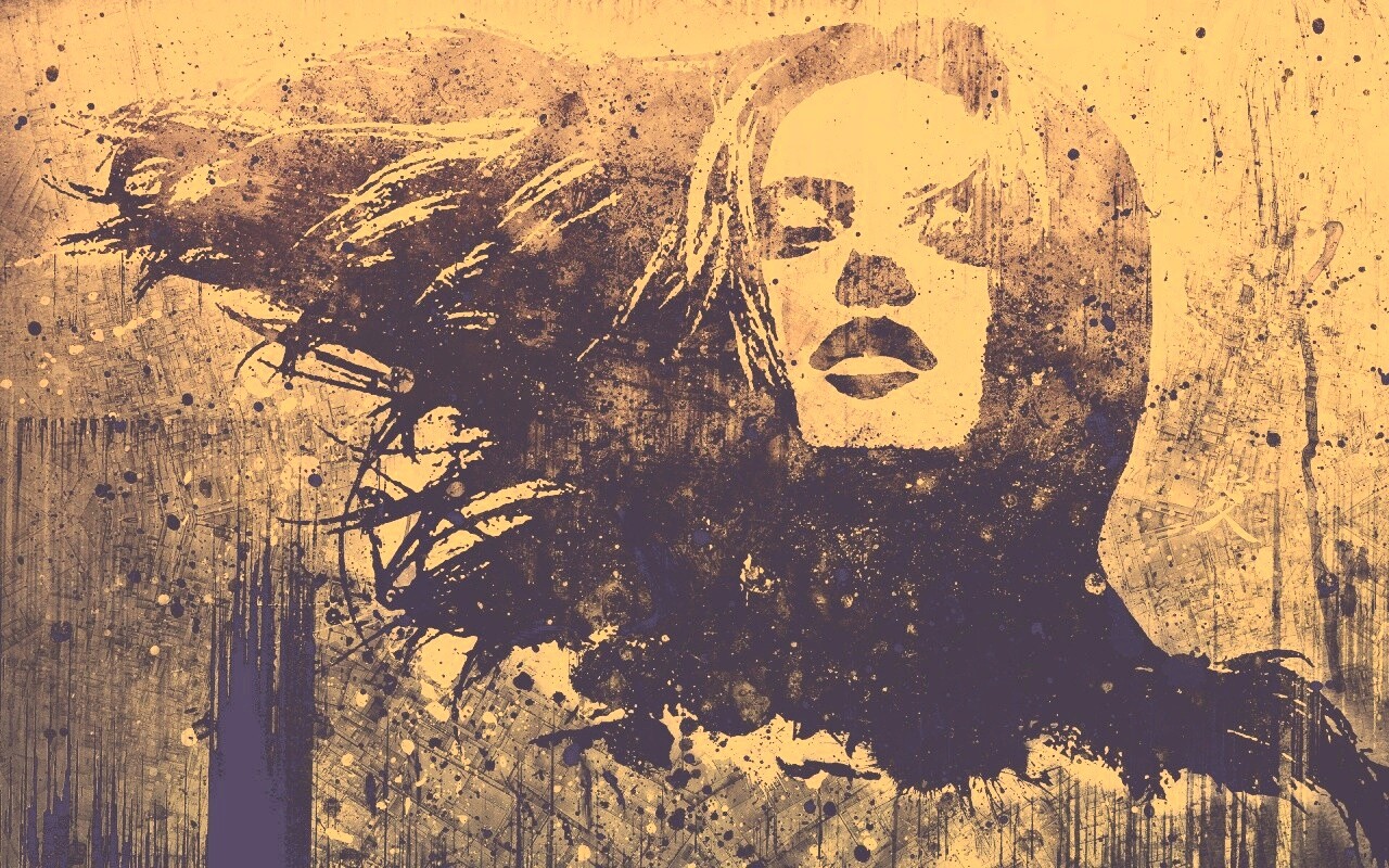 Стильный коллаж с девушкой обои