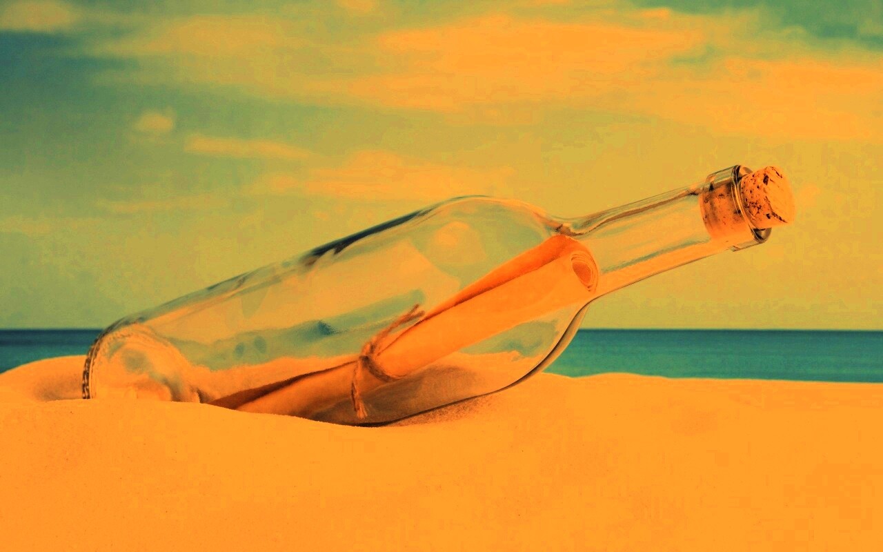 Послание в бутылке обои