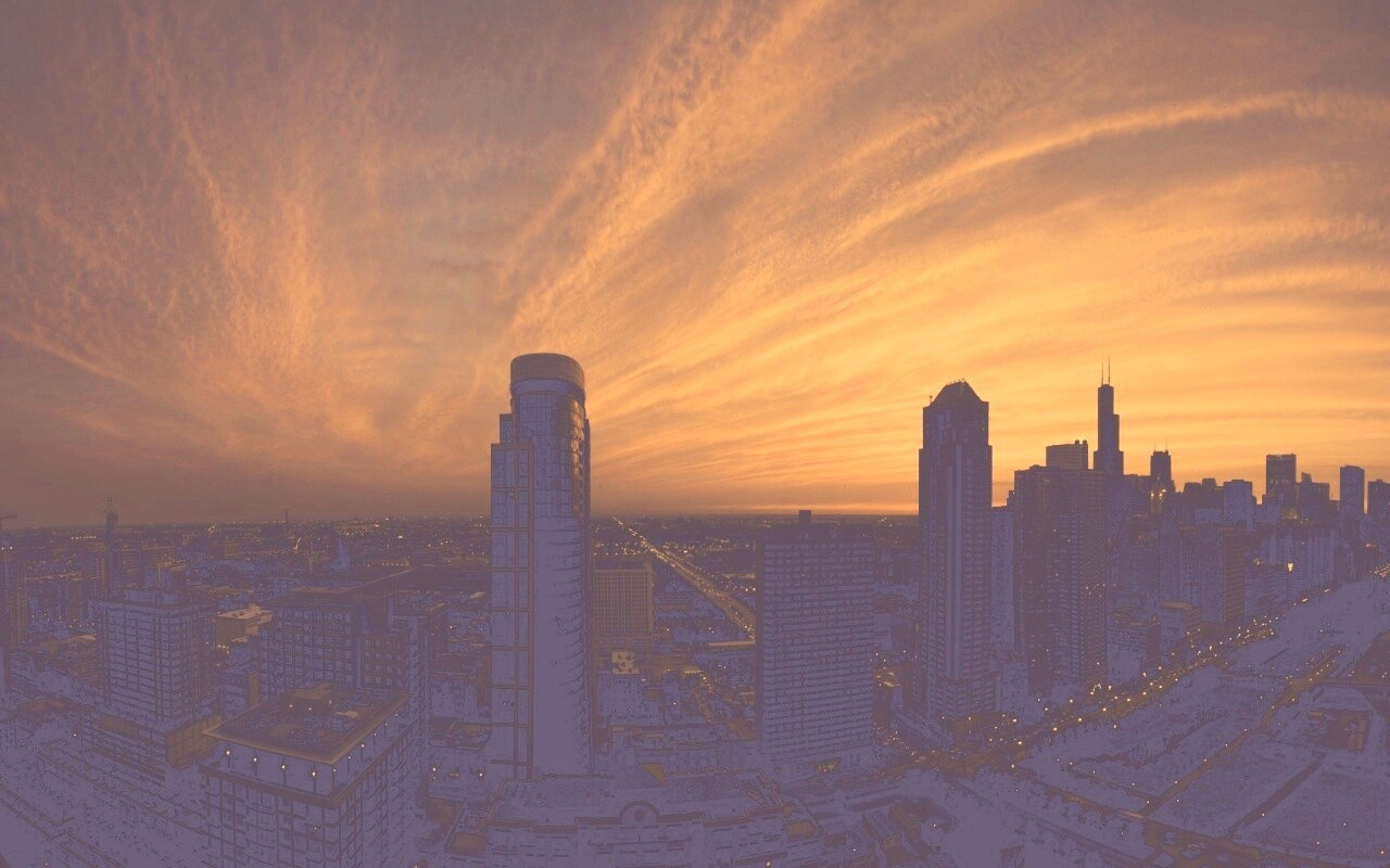 Сумерки в городе обои