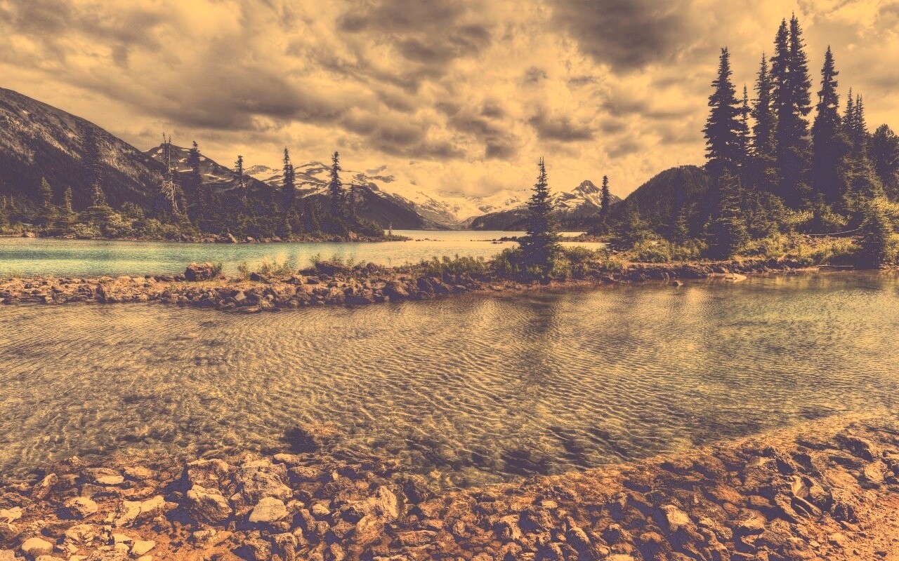 Горная река обои