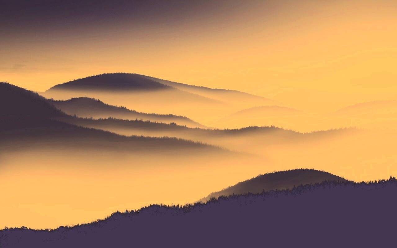 Туманные горы обои