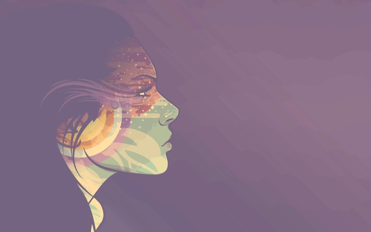 Профиль девушки обои