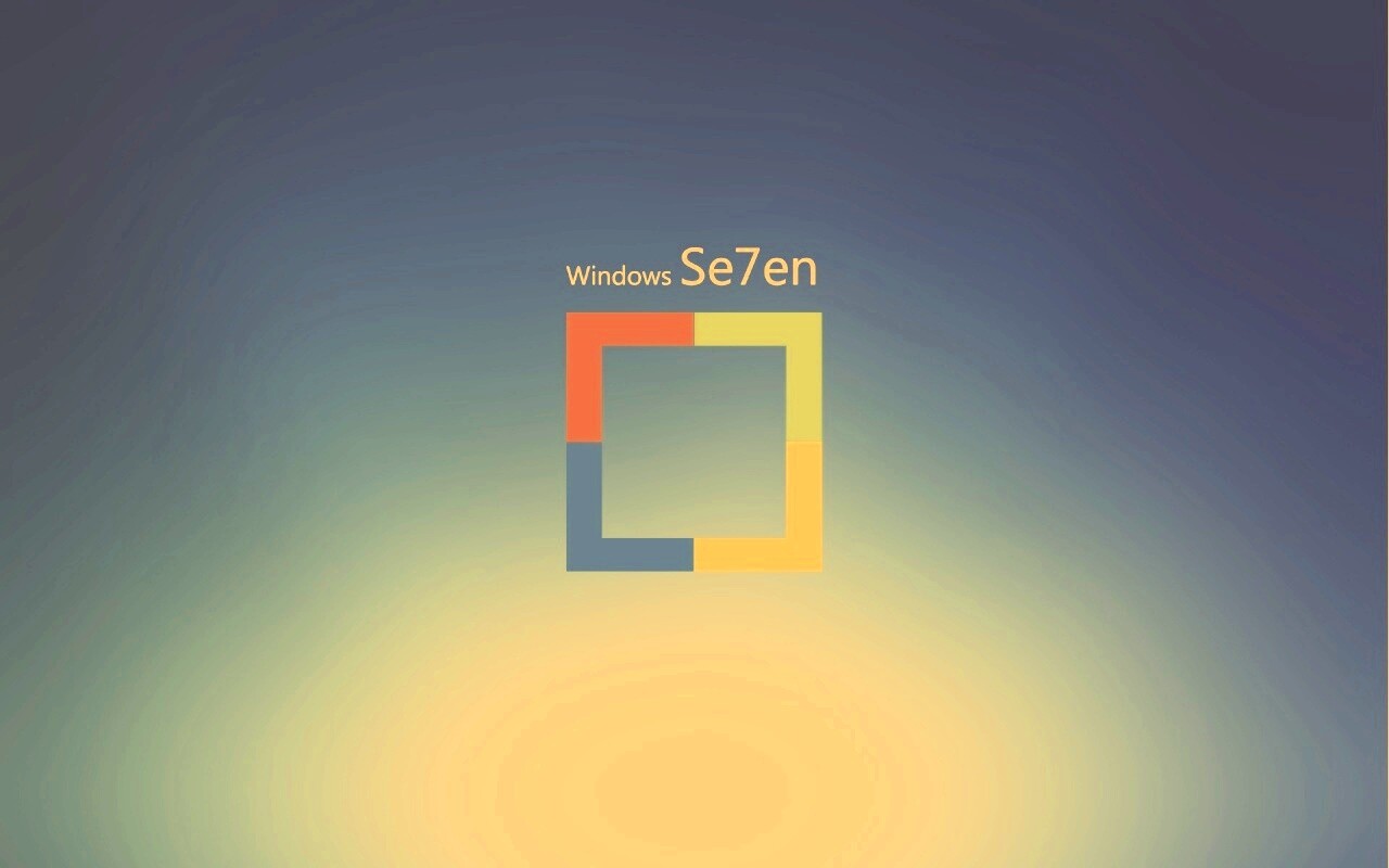 Квадратное лого Windows Seven обои
