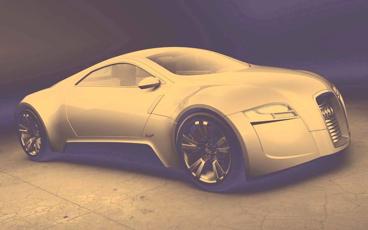 Серебристый концепт ауди обои