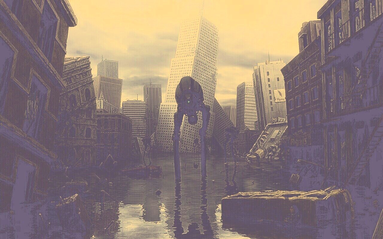 Постапокалиптический город обои