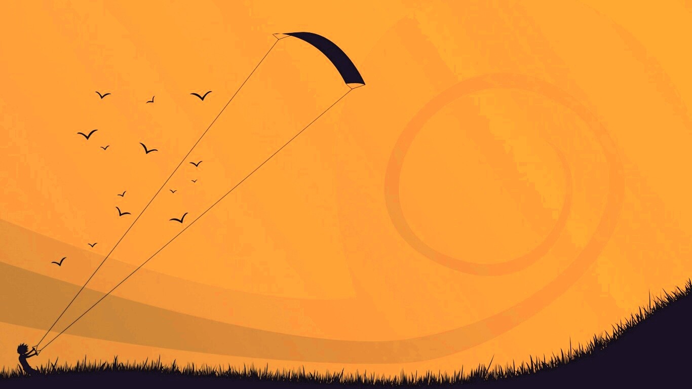 Запуск воздушного змея обои