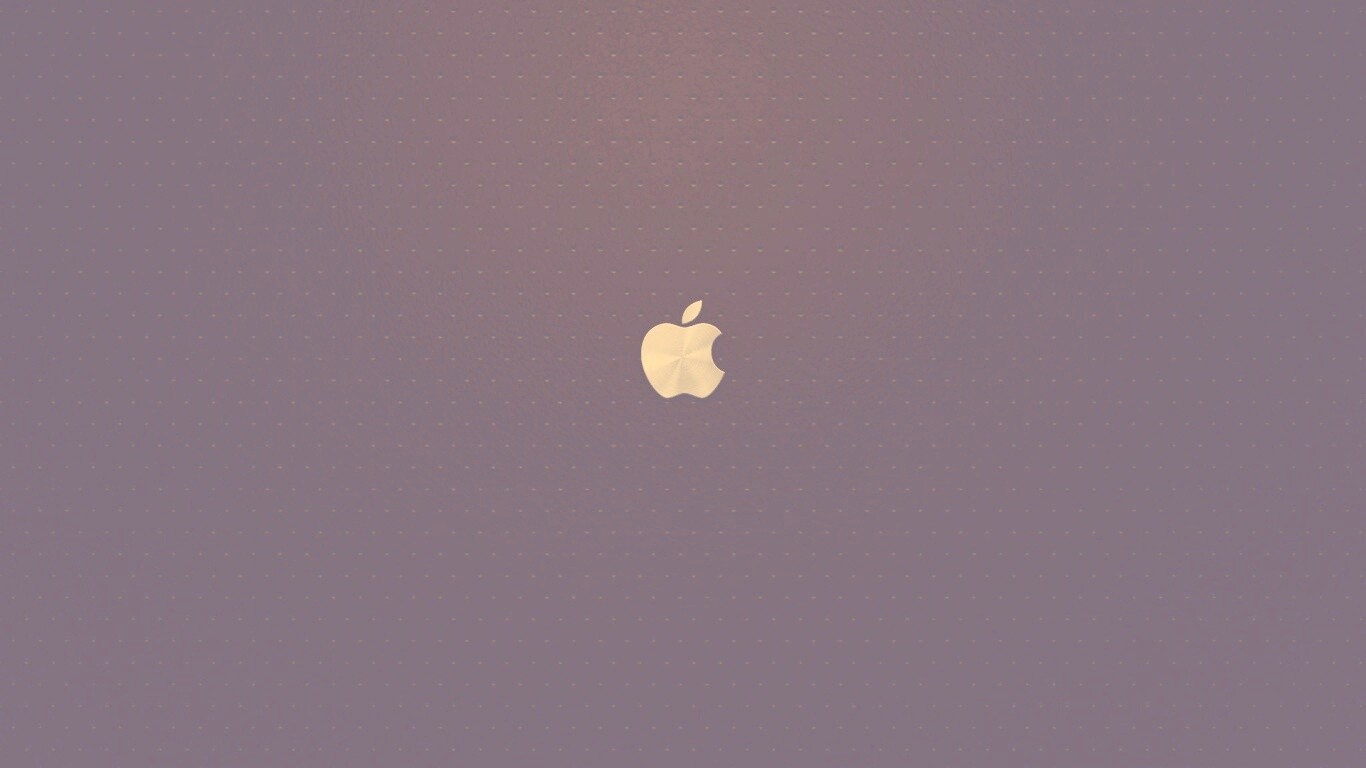 Маленький логотип Apple на перфорированной коже обои