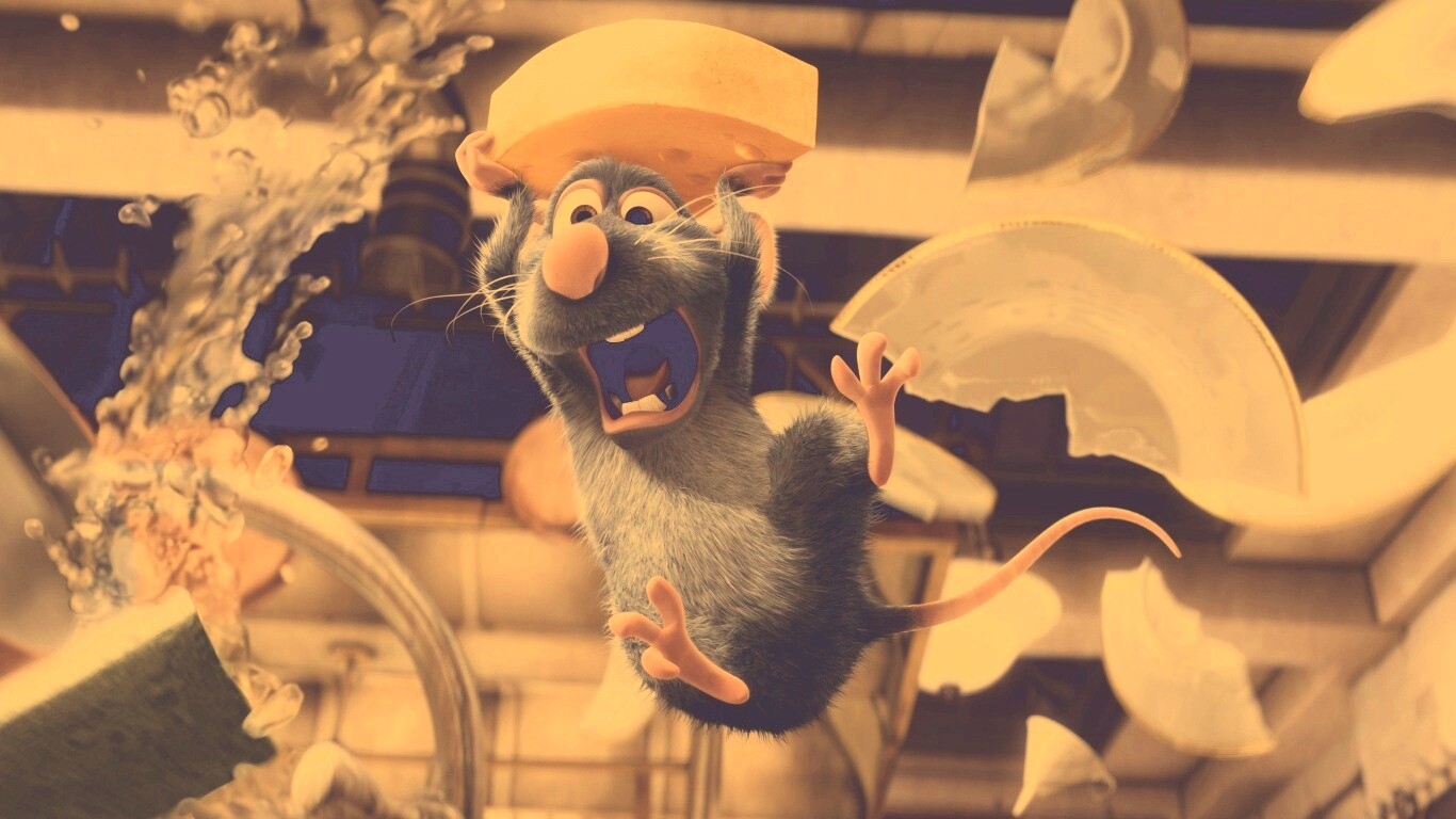 Крыса с сыром из Рататуя обои