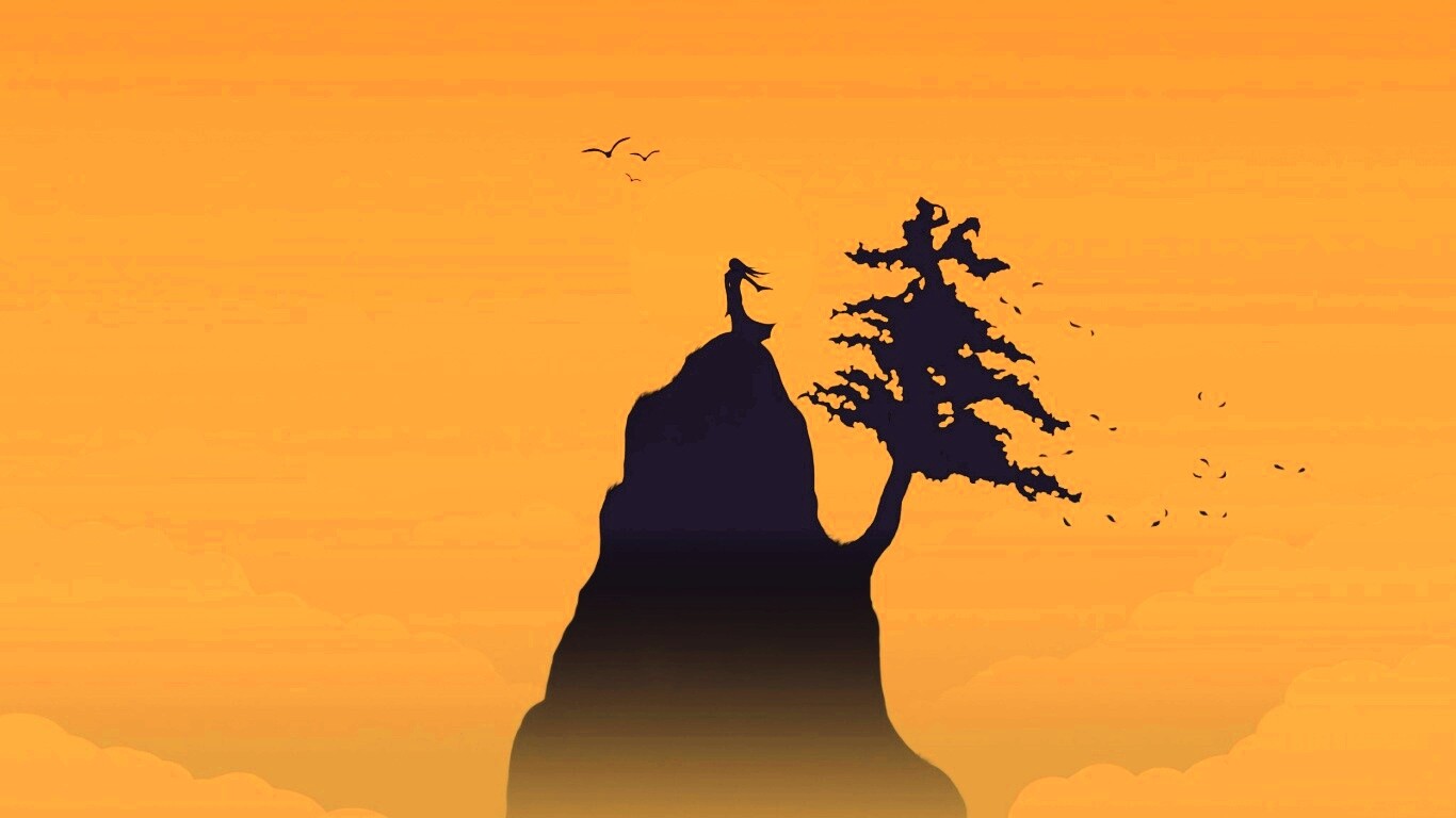 Одна на вершине обои