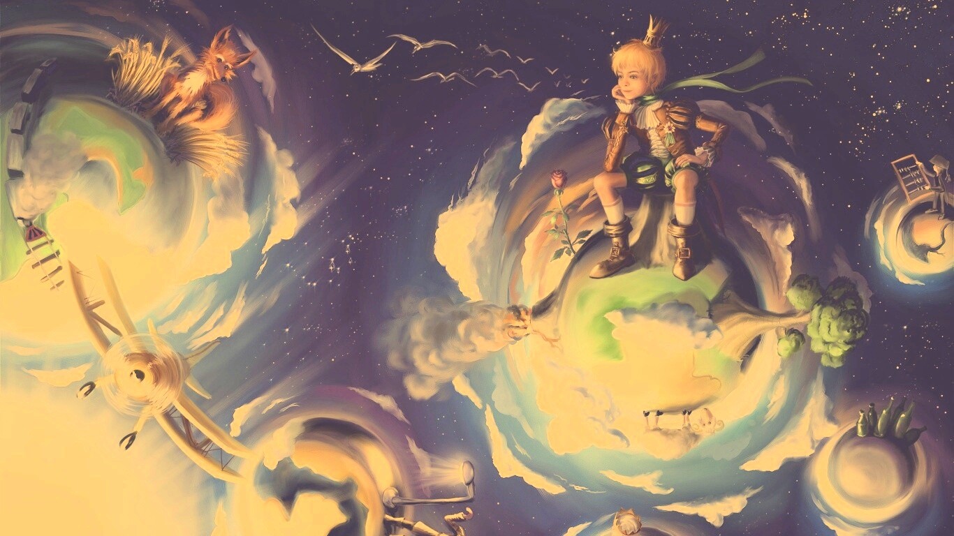 Арт на сказку Маленький Принц обои