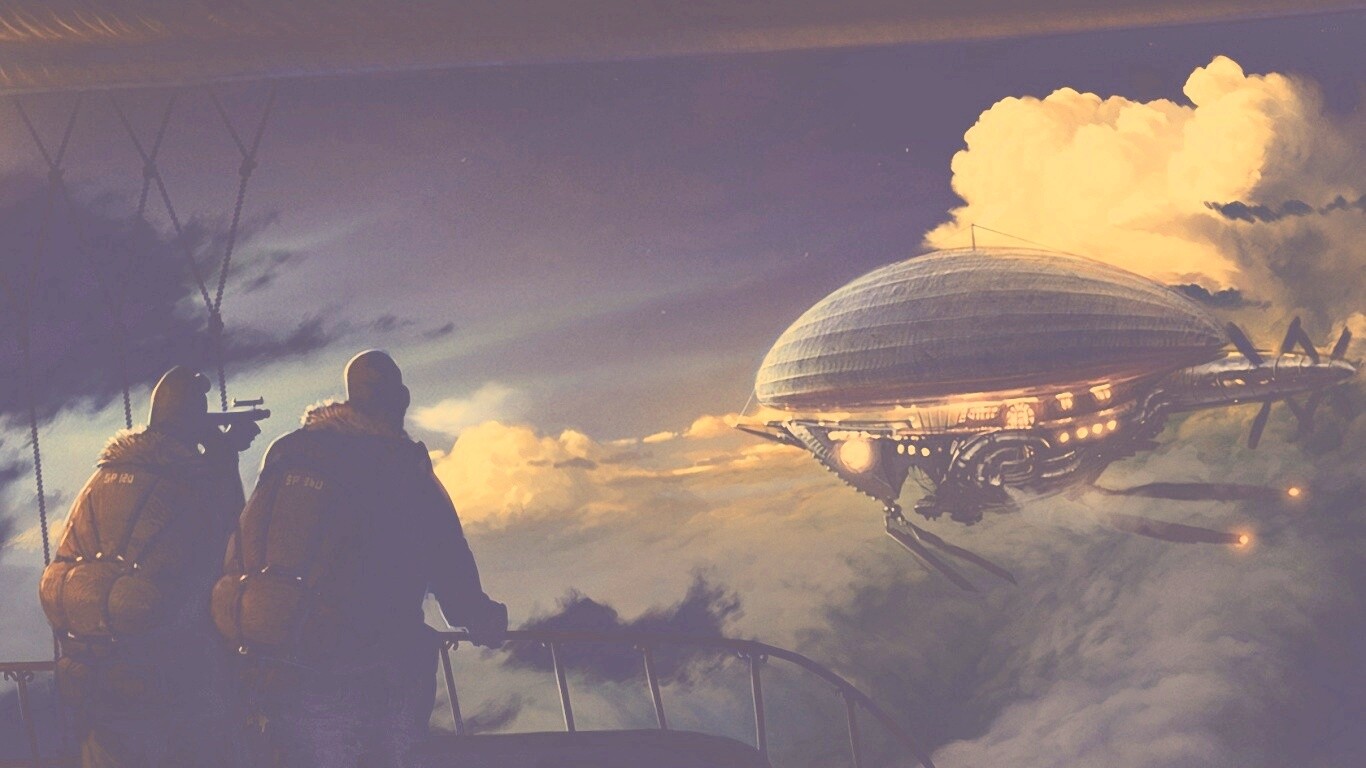 Инопланетный дирижабль обои