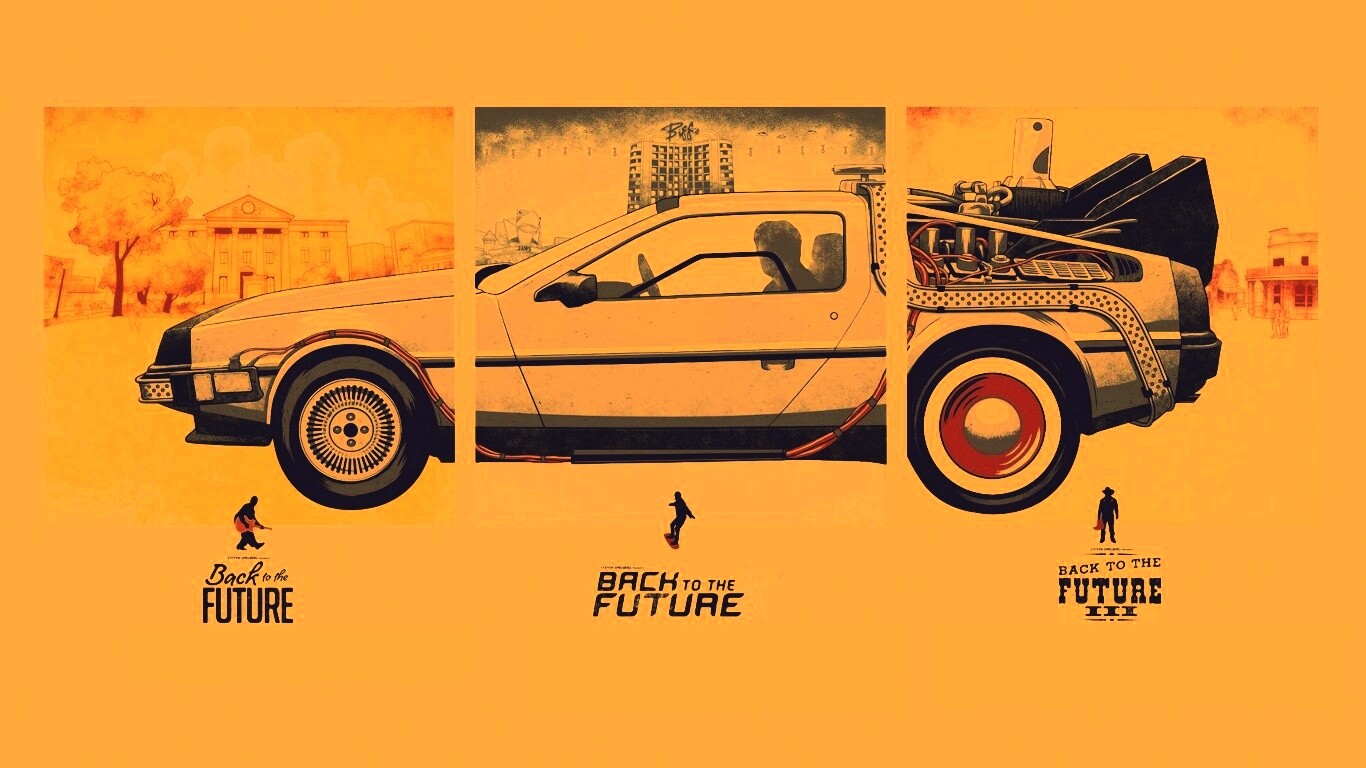 Делориан из Назад в будущее обои