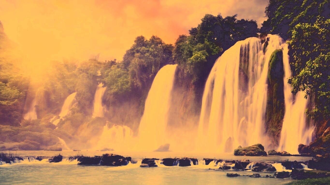 Водопады в джунглях обои