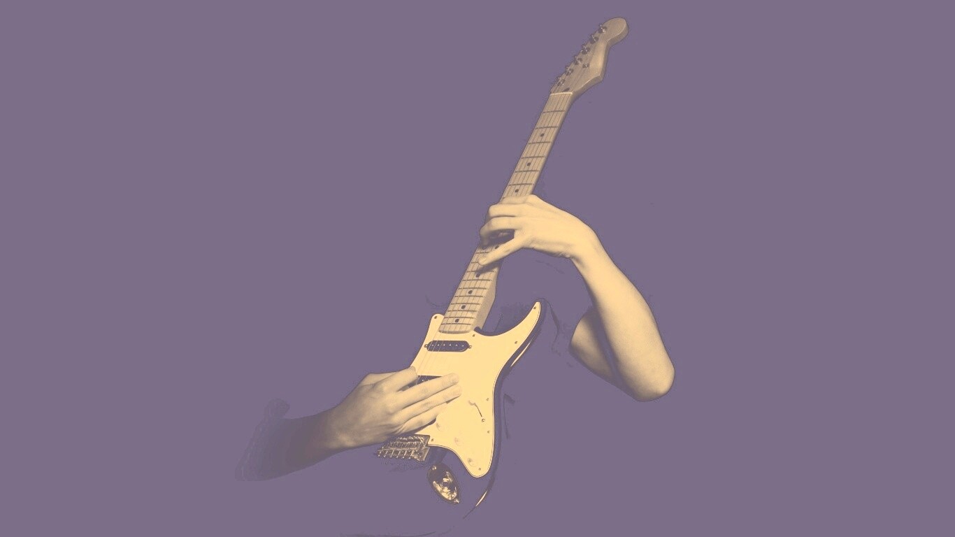 Игра на электрогитаре обои