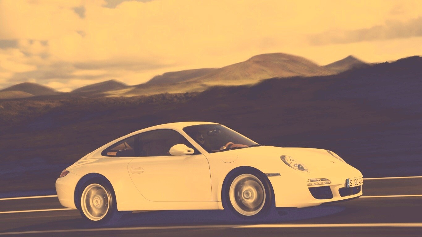 Белый порш обои