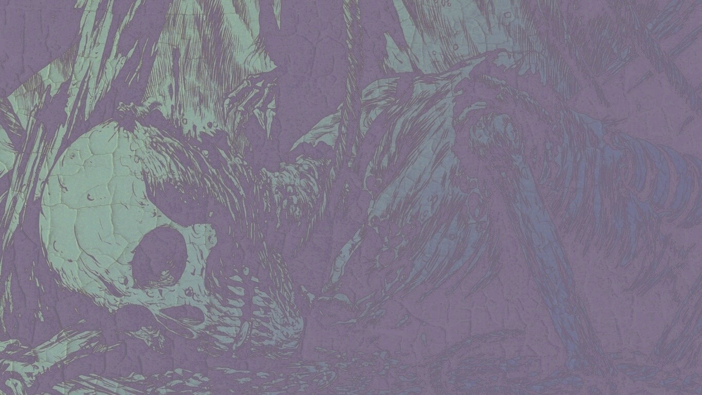 Тлеющий скелет обои