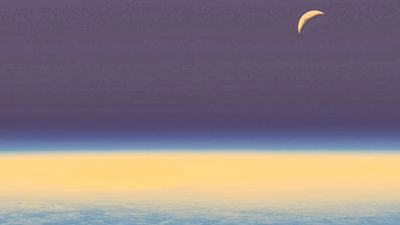 Луна над горизонтом обои