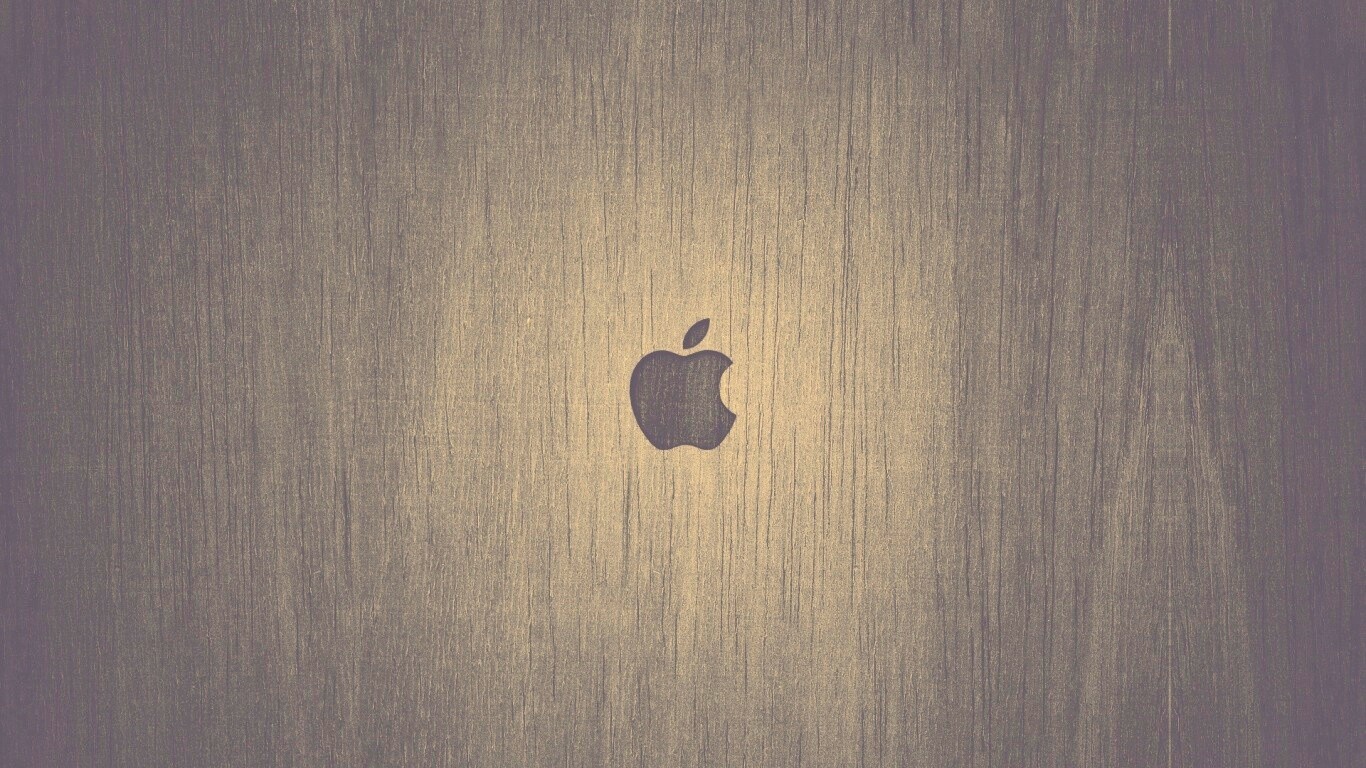 Логотип Apple на доске обои