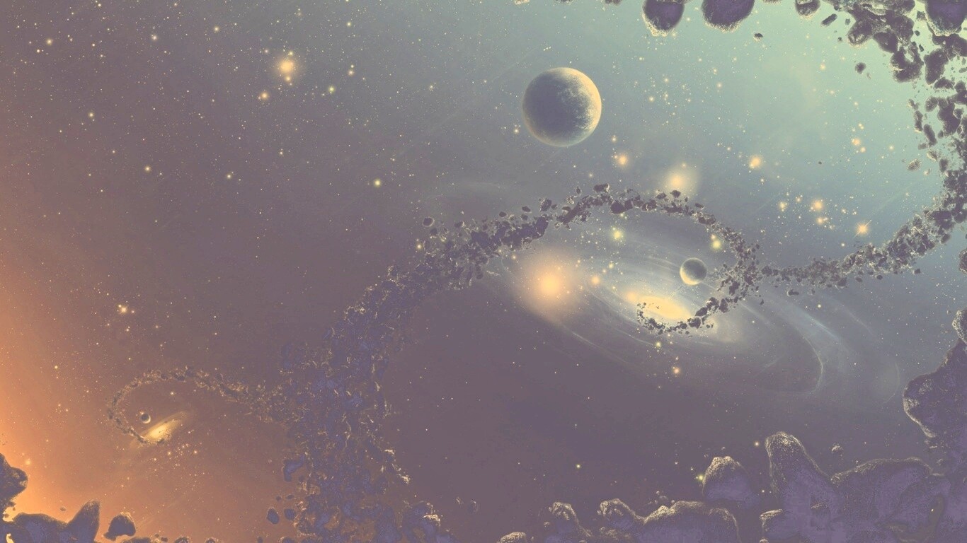 Причудливый пояс астероидов обои