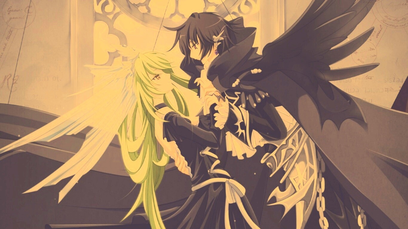 Танец под витражом обои