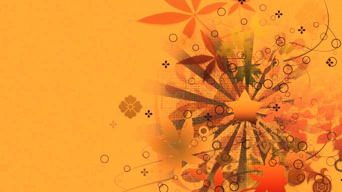 Звездно-листовая абстракция обои