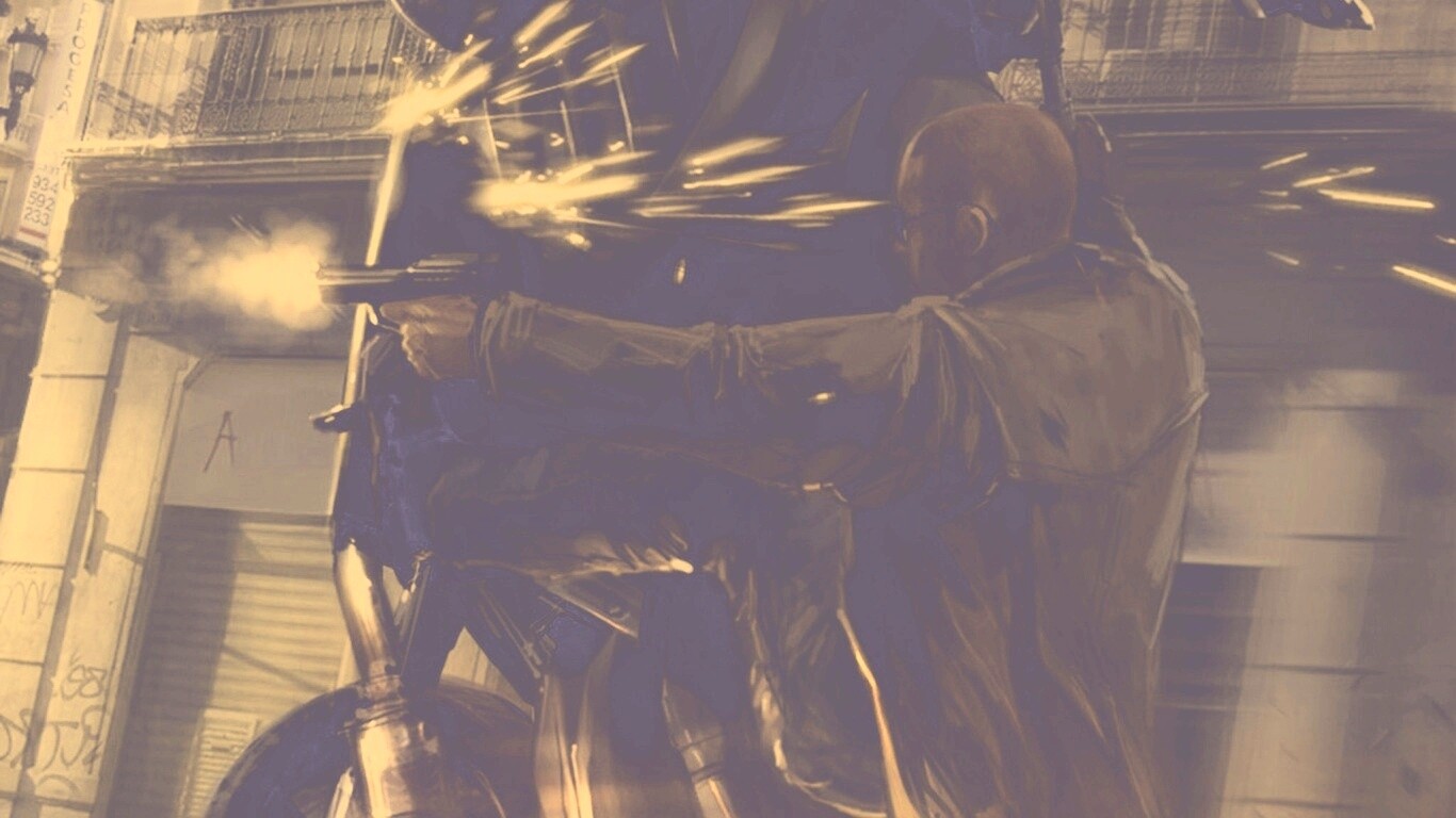 Негр на мотоцикле обои