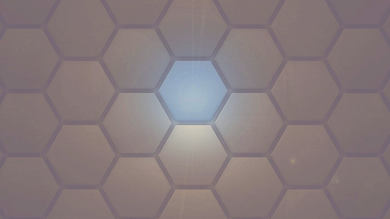 Светящийся синий шестиугольник обои