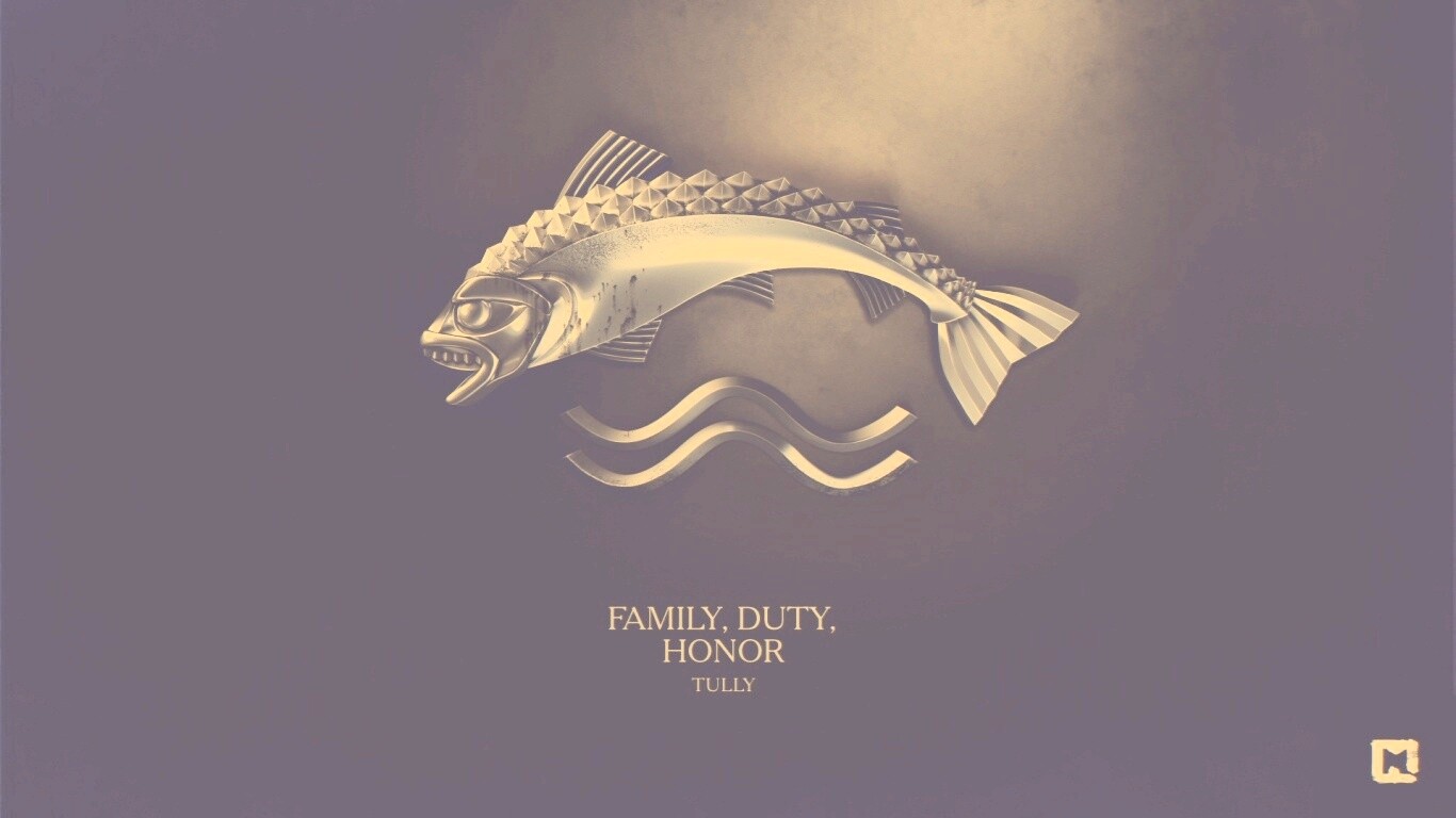 Металлический герб дома Талли обои