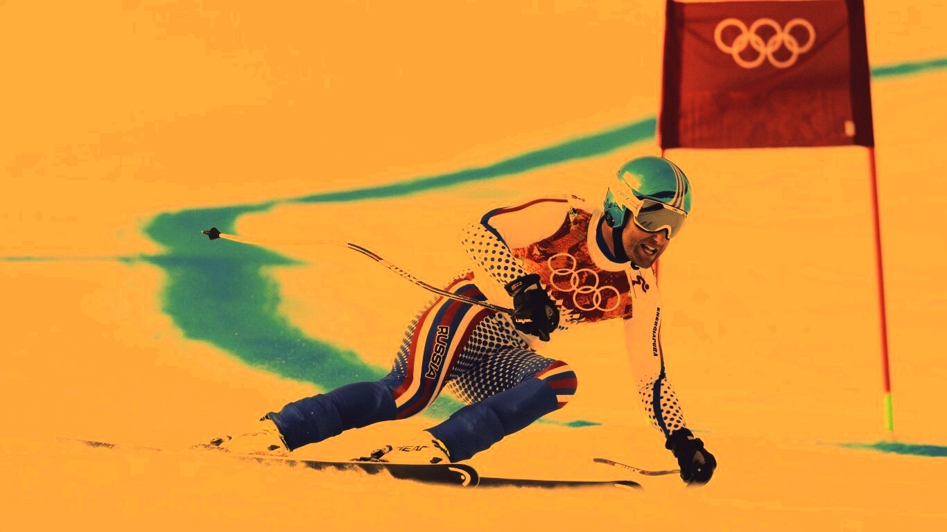 Лыжник на олимпиаде обои