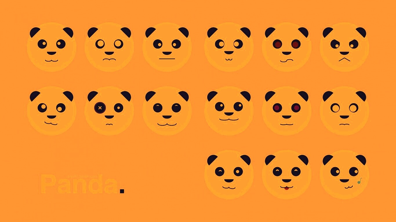 Морды панд обои