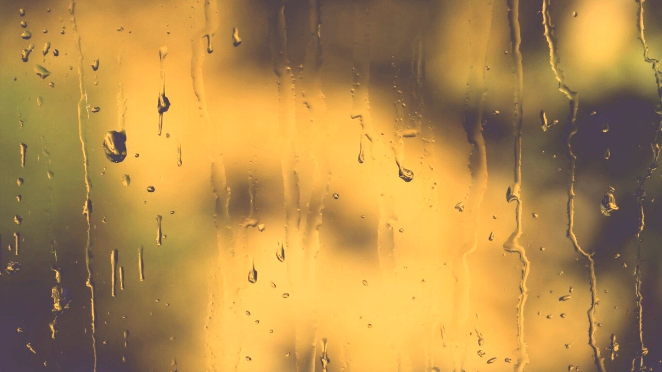 Текущая по стеклу вода обои