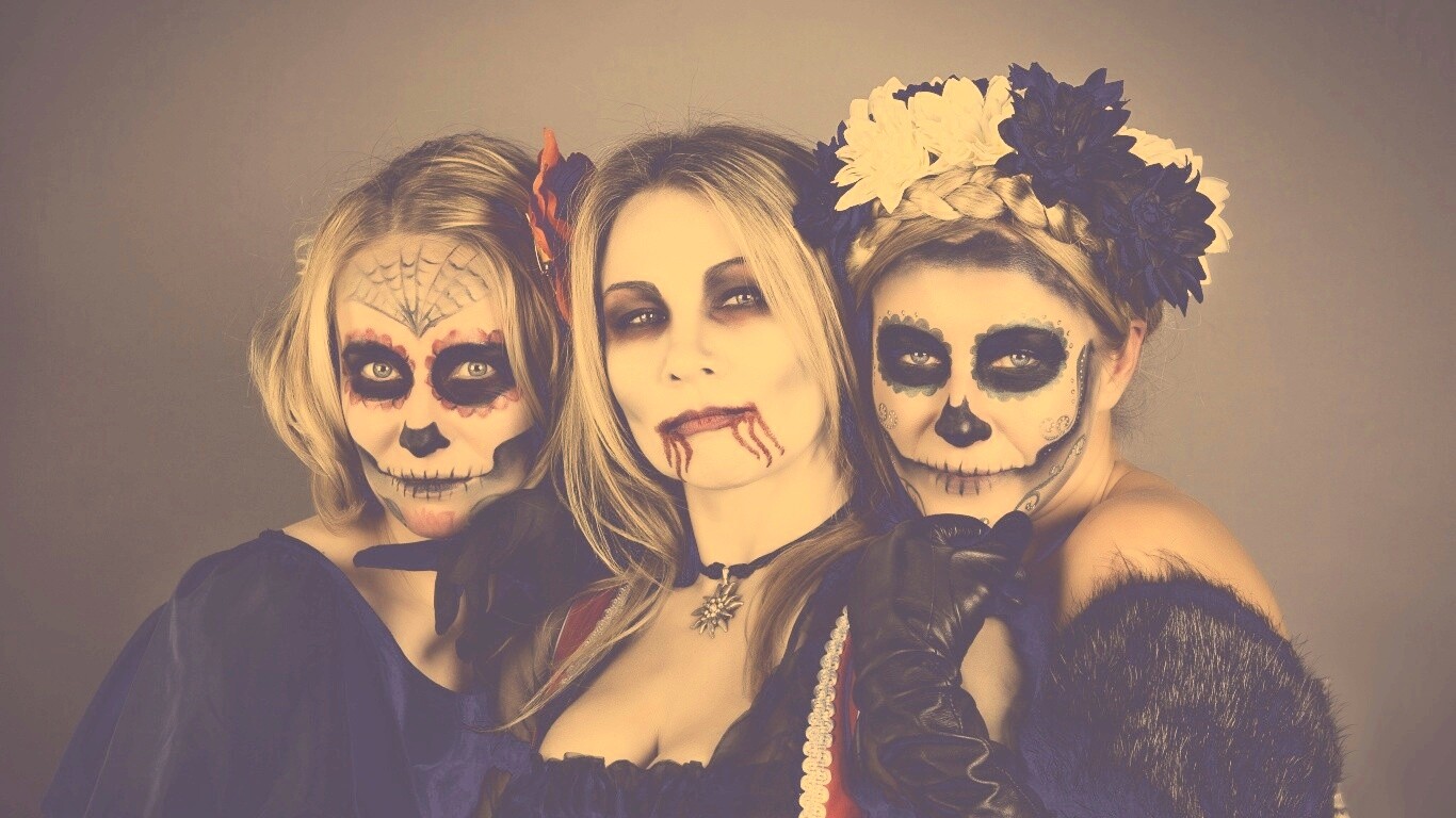 Макияж на хэллоувин обои