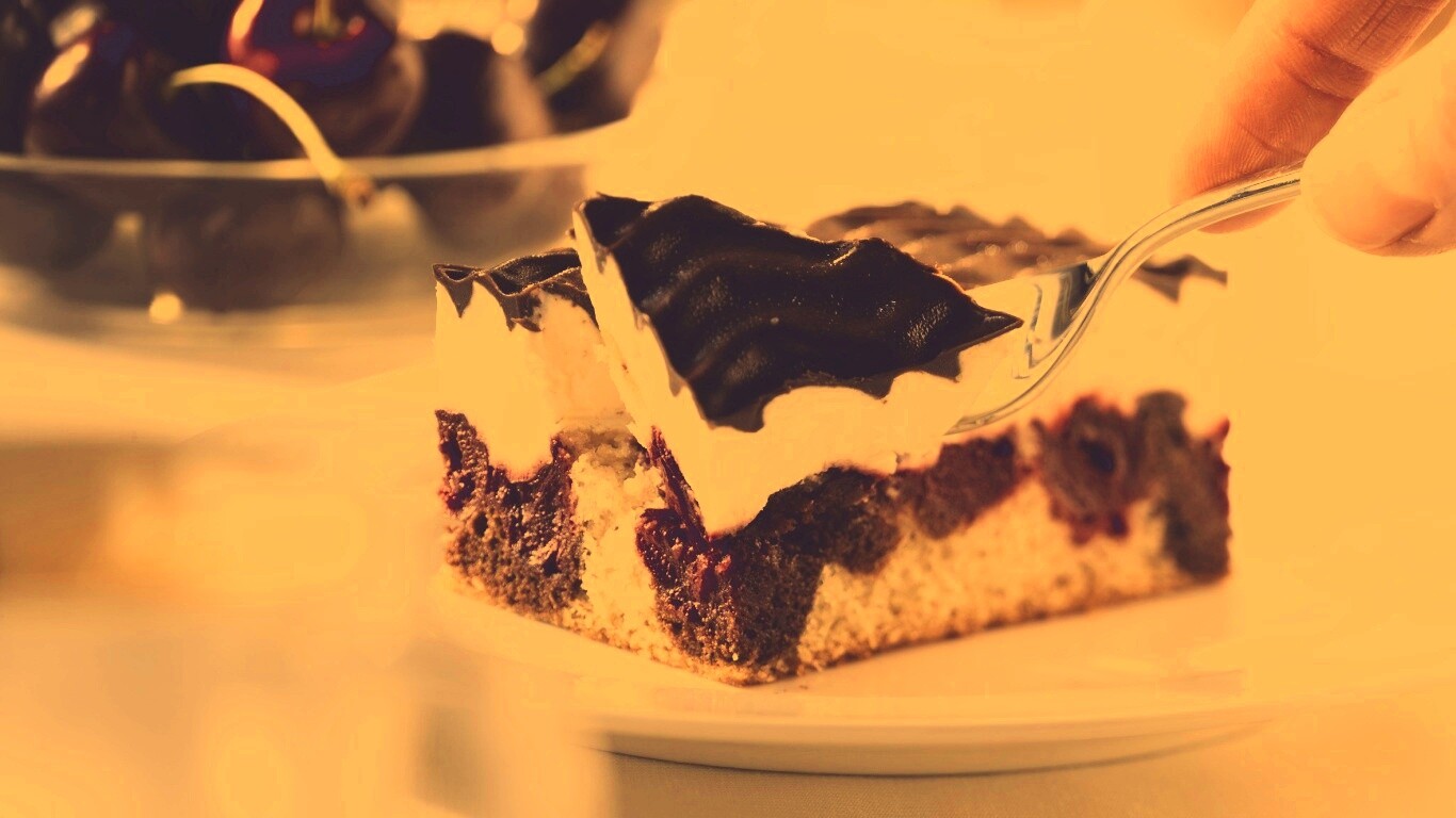 Вишневое пирожное обои