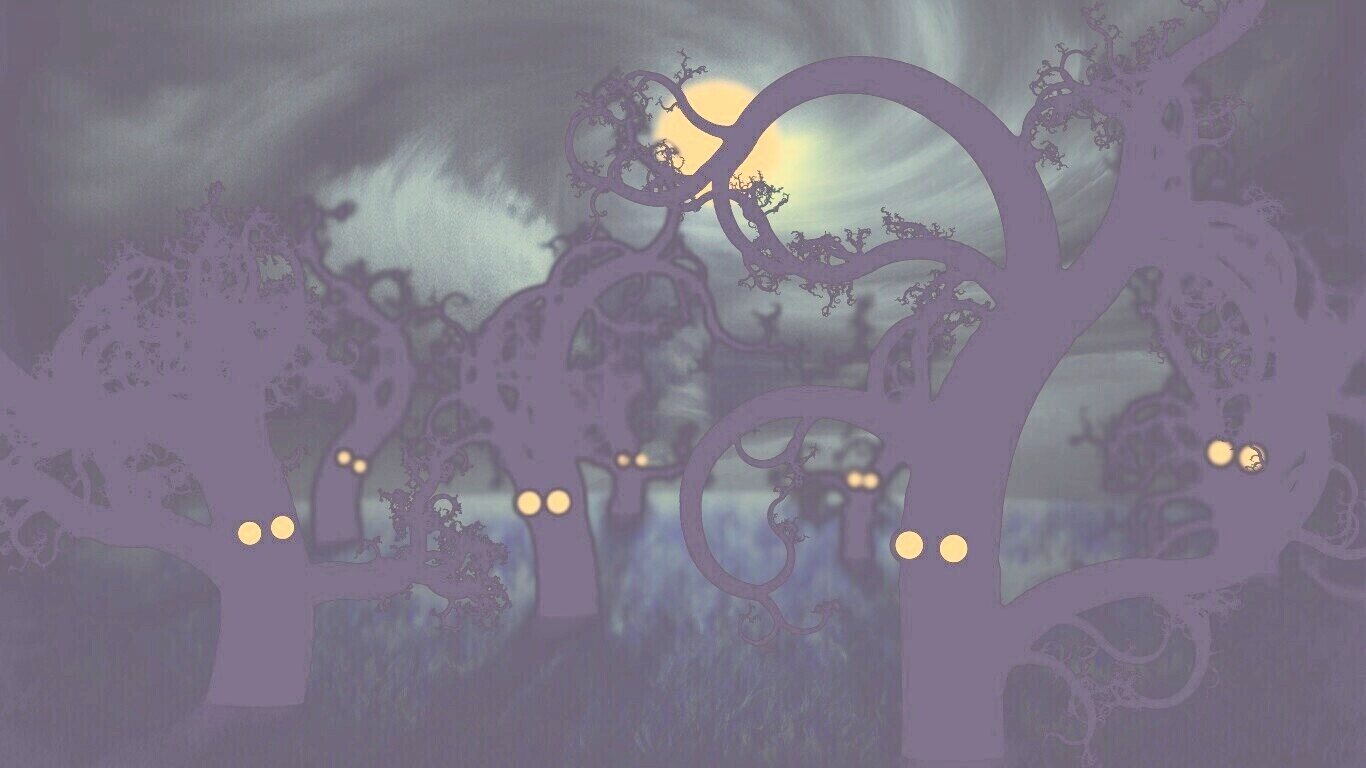 Страшно ночью в лесу обои